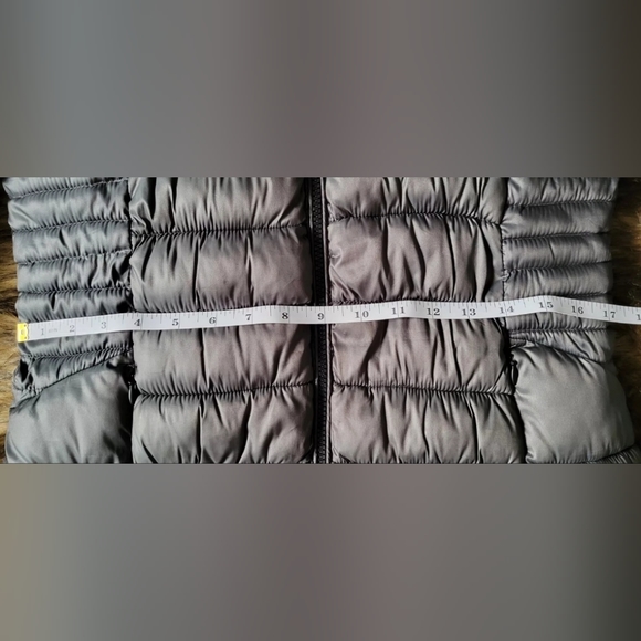Apt 9 Silver/Grey Hooded Quilted Puffer Coat Size Small - Picture 7 of 15